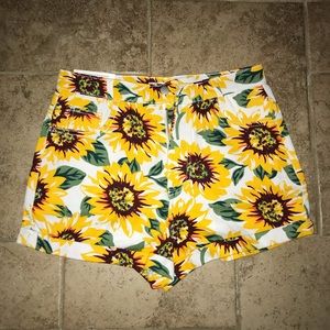 American apparel sunflower high waisted shorts